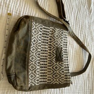 Myra Bag Olive and Cream Crossbody Bag